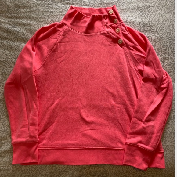 JCREW FACTORY Wide Button Collar Pull Over Sweatshirt - Picture 2 of 5